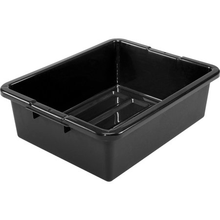 GLOBAL INDUSTRIAL NSF Plastic Bus Tub, 21-1/2L x 17-3/4W x 7H, Black 493683BK